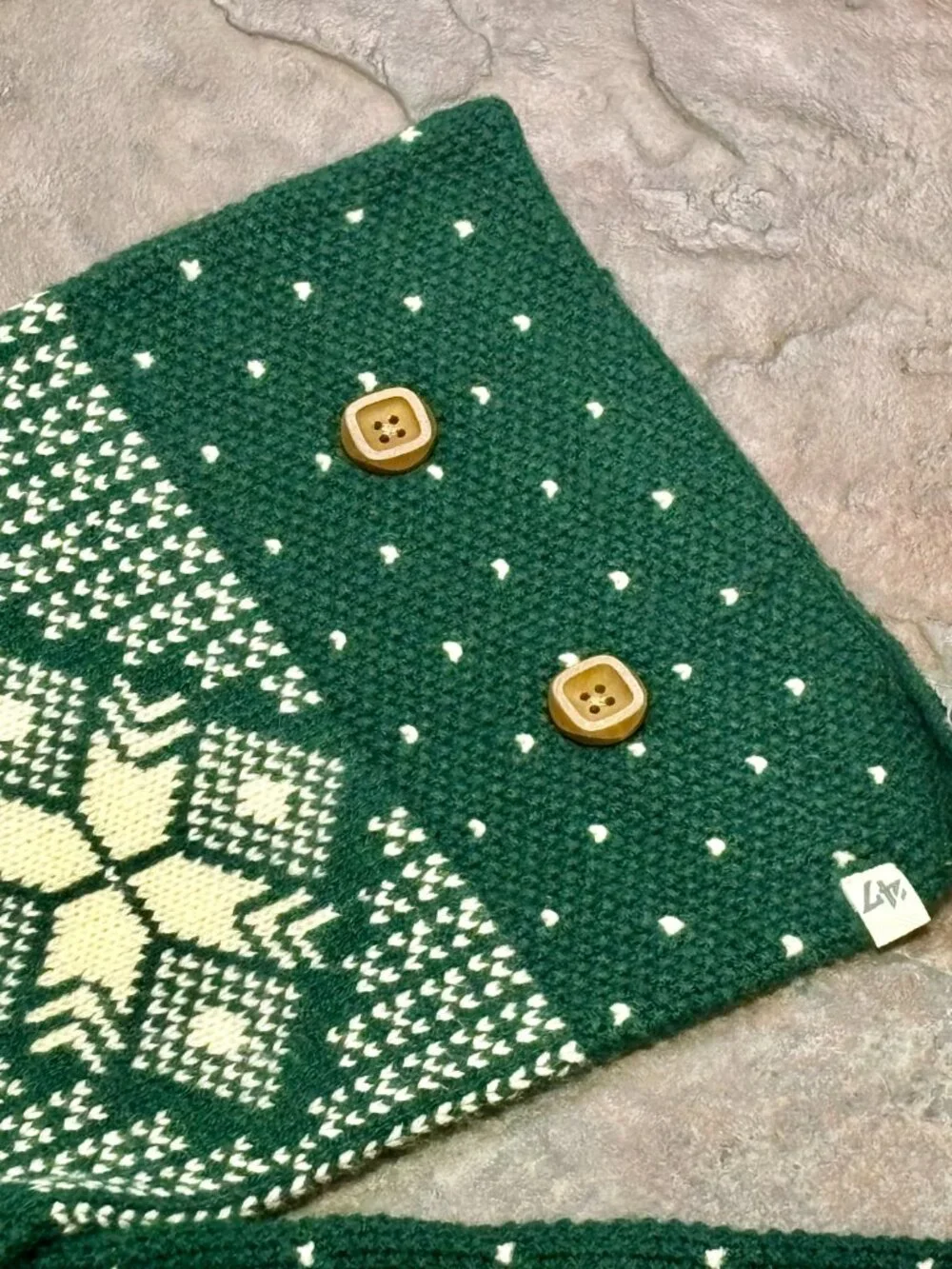 ~~Green Bay Packers Unisex Winter Button Knit Scarf Green Pattern 67